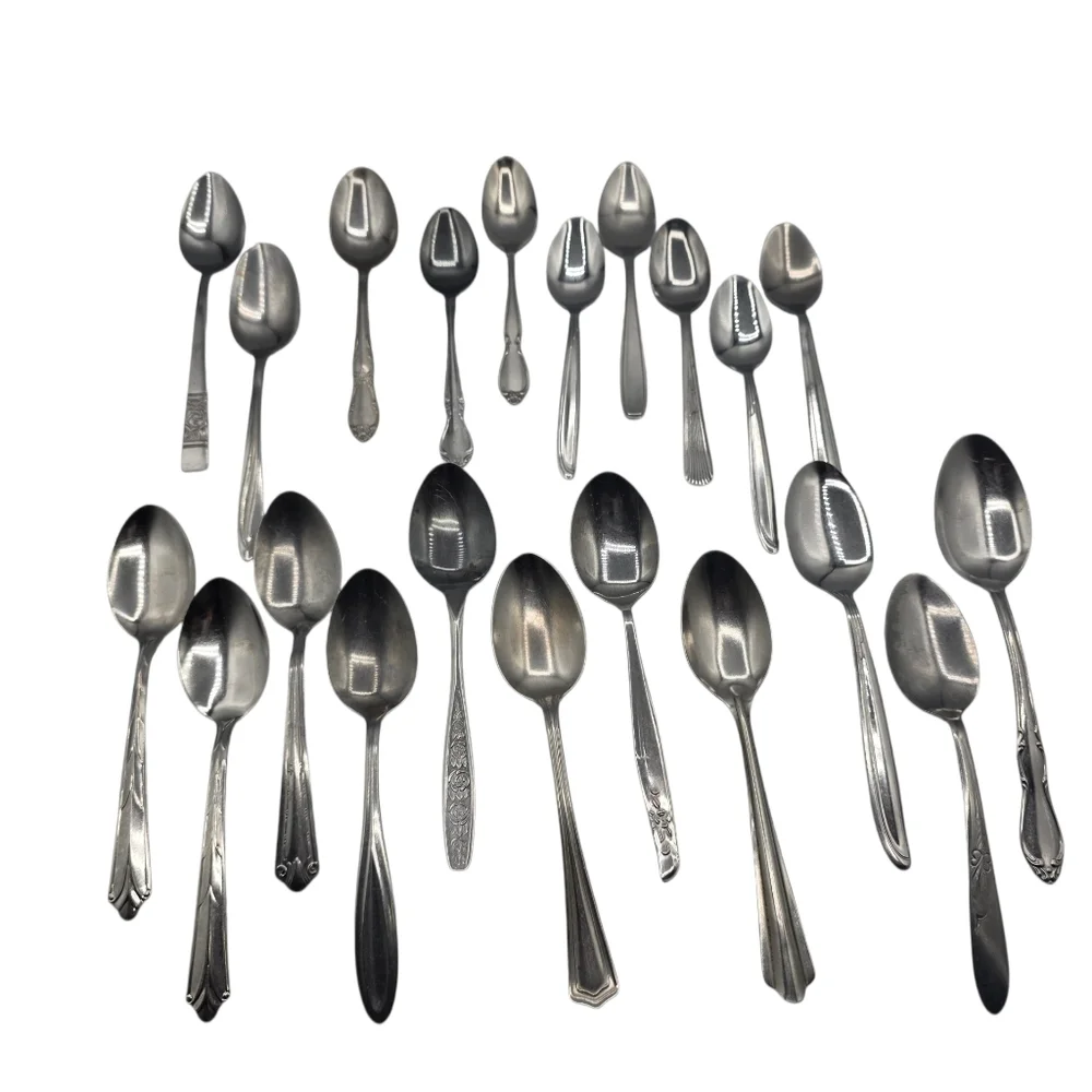 Stainless Spoons 13 Serving Large 8 Small Soup Silver Misc Set Serverware Dinner